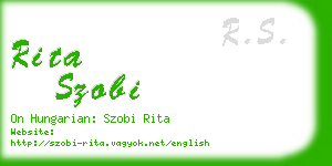 rita szobi business card